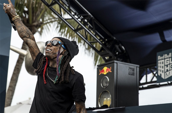 Lil Wayne Hits Red Bull Guest House Pool Party