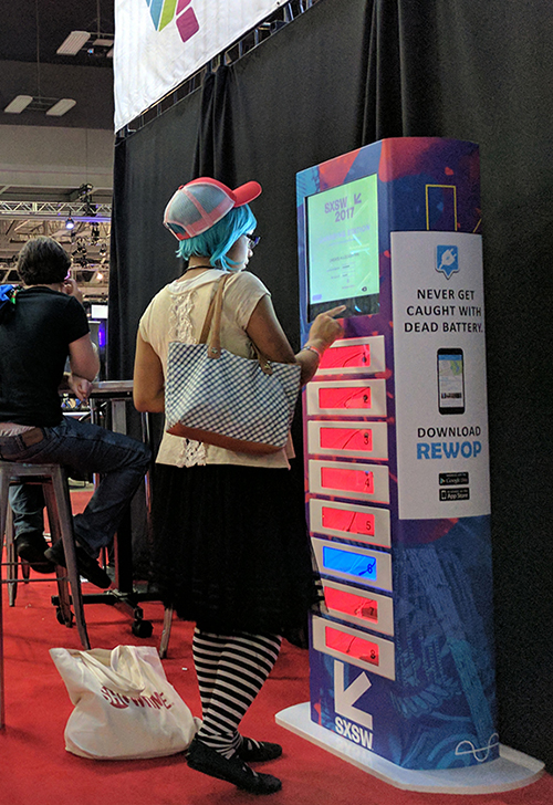cell phone charging lockers sxsw 2017