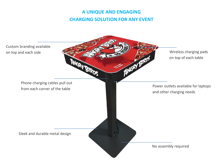 rent phone charging tables for events 3
