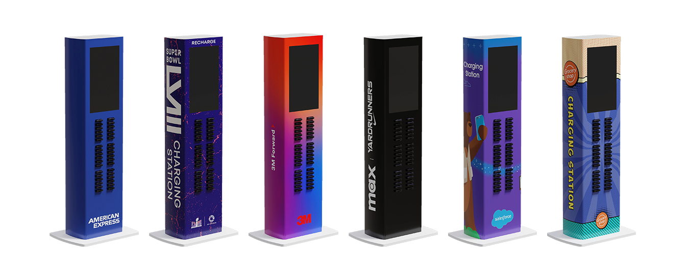 rent branded portable chargers for event