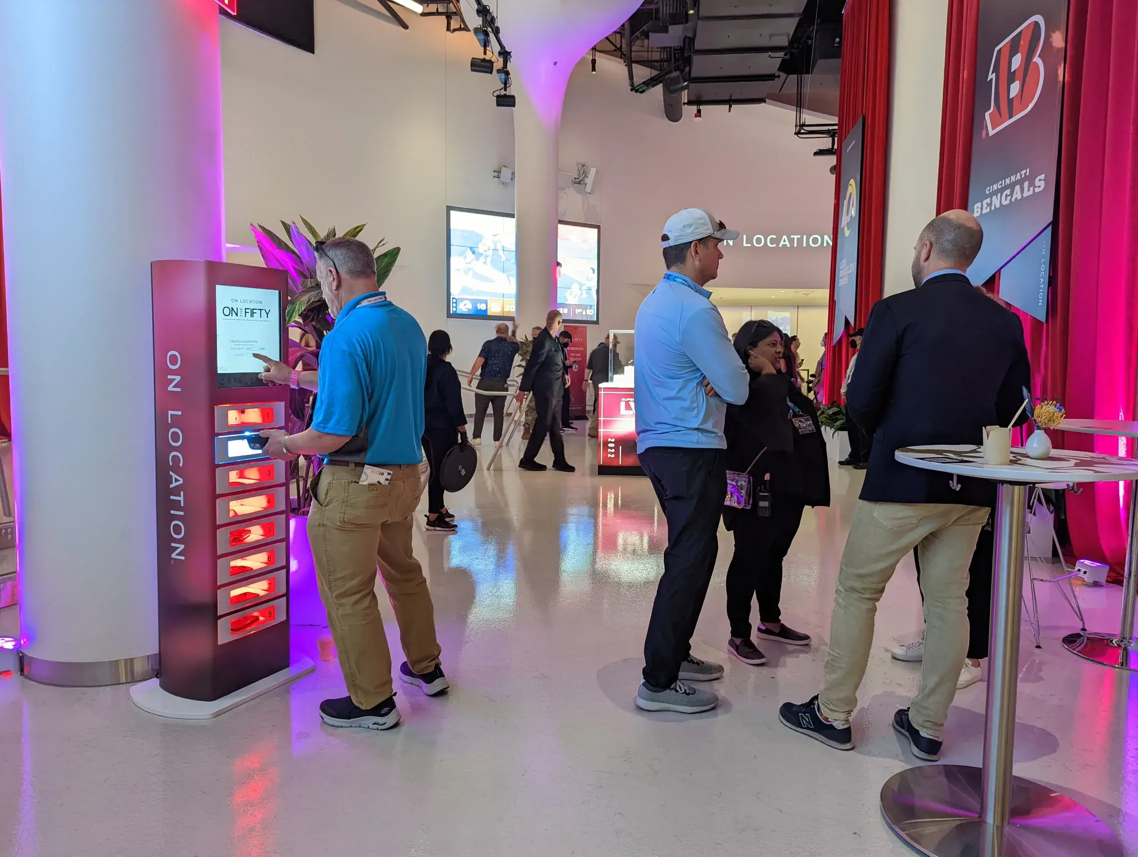 Charging Lockers at Super Bowl v5 2