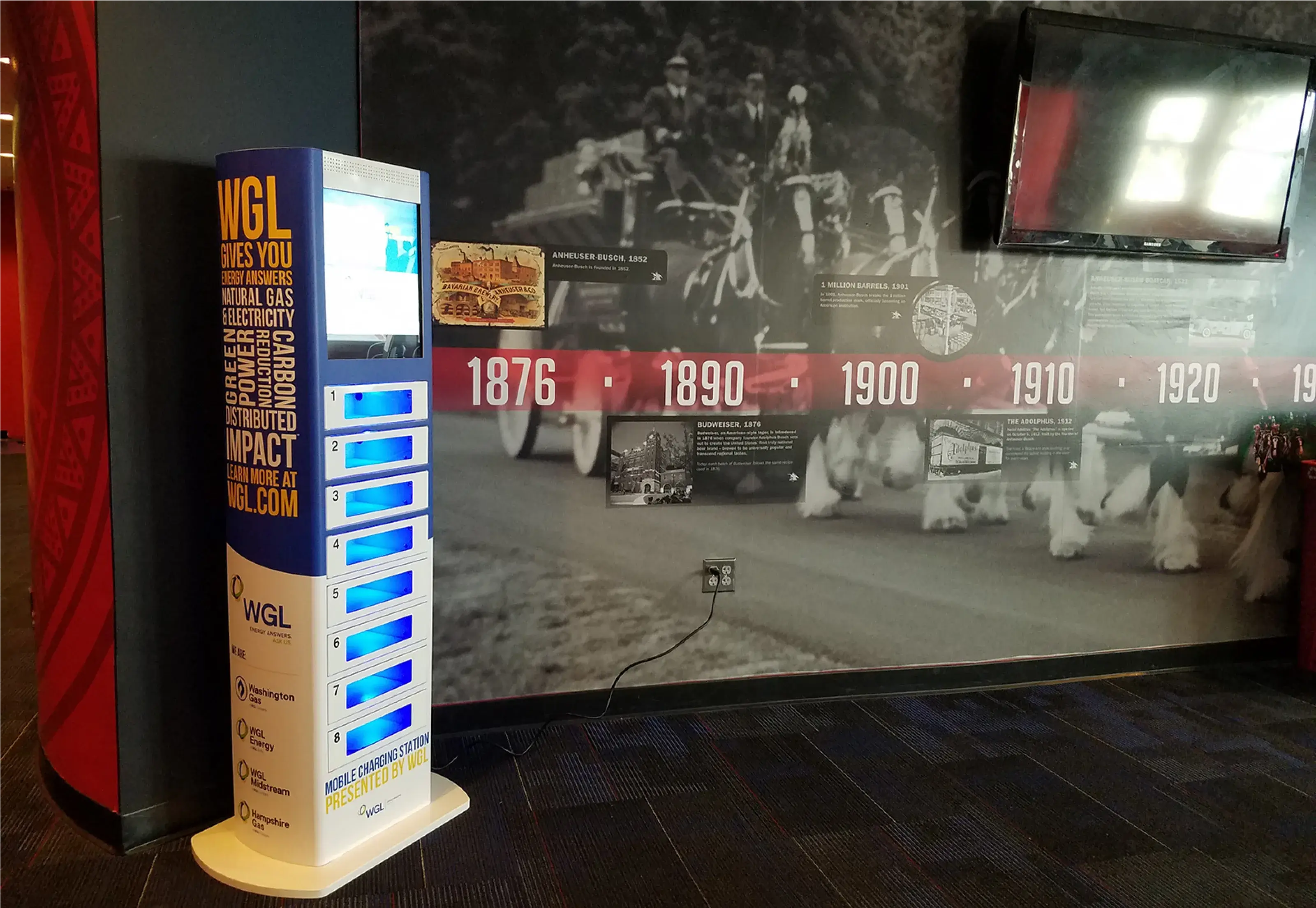 Phone Charging Station with Lockers for Stadiums