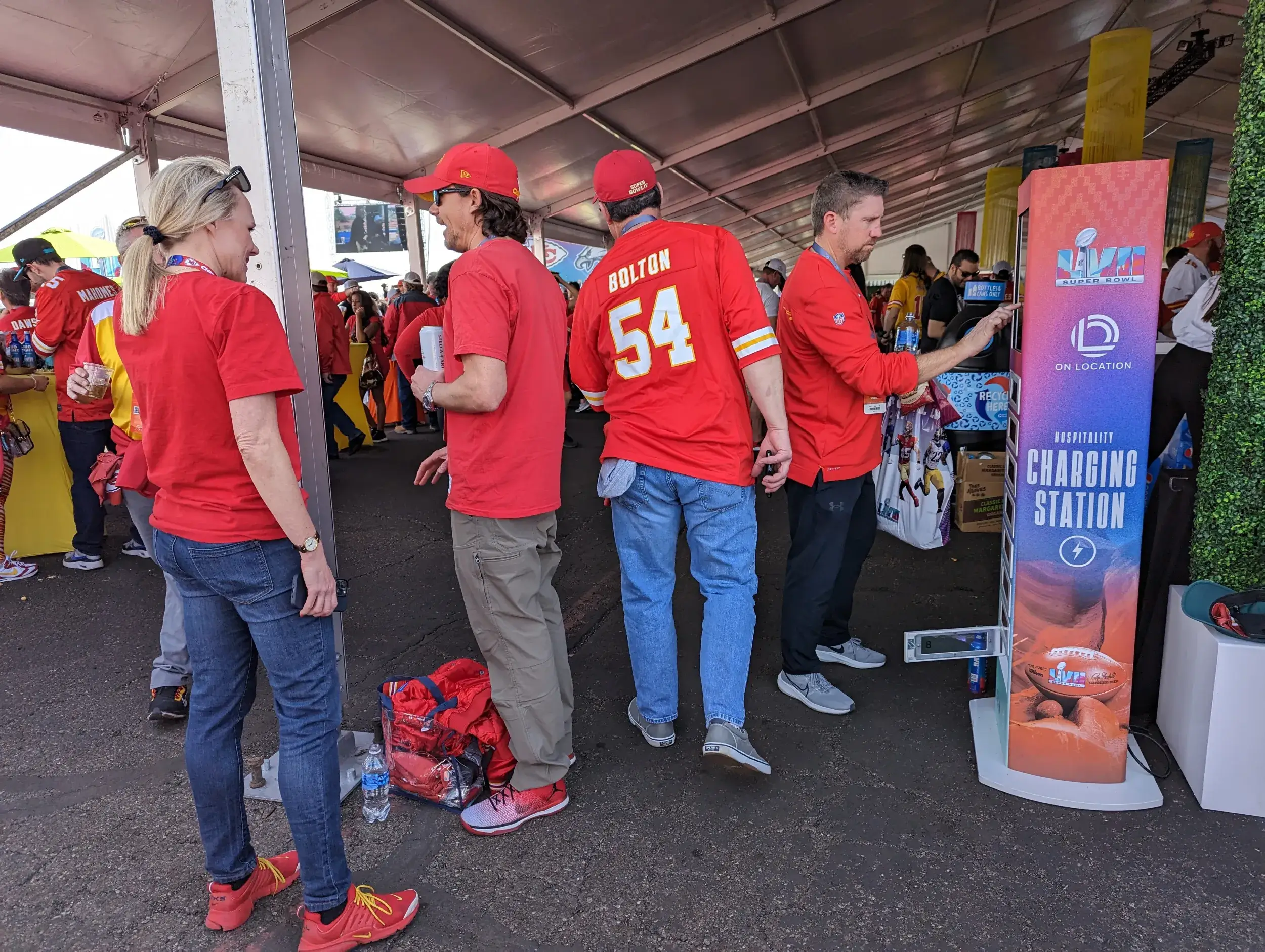 Charging Locker at Super Bowl LVII