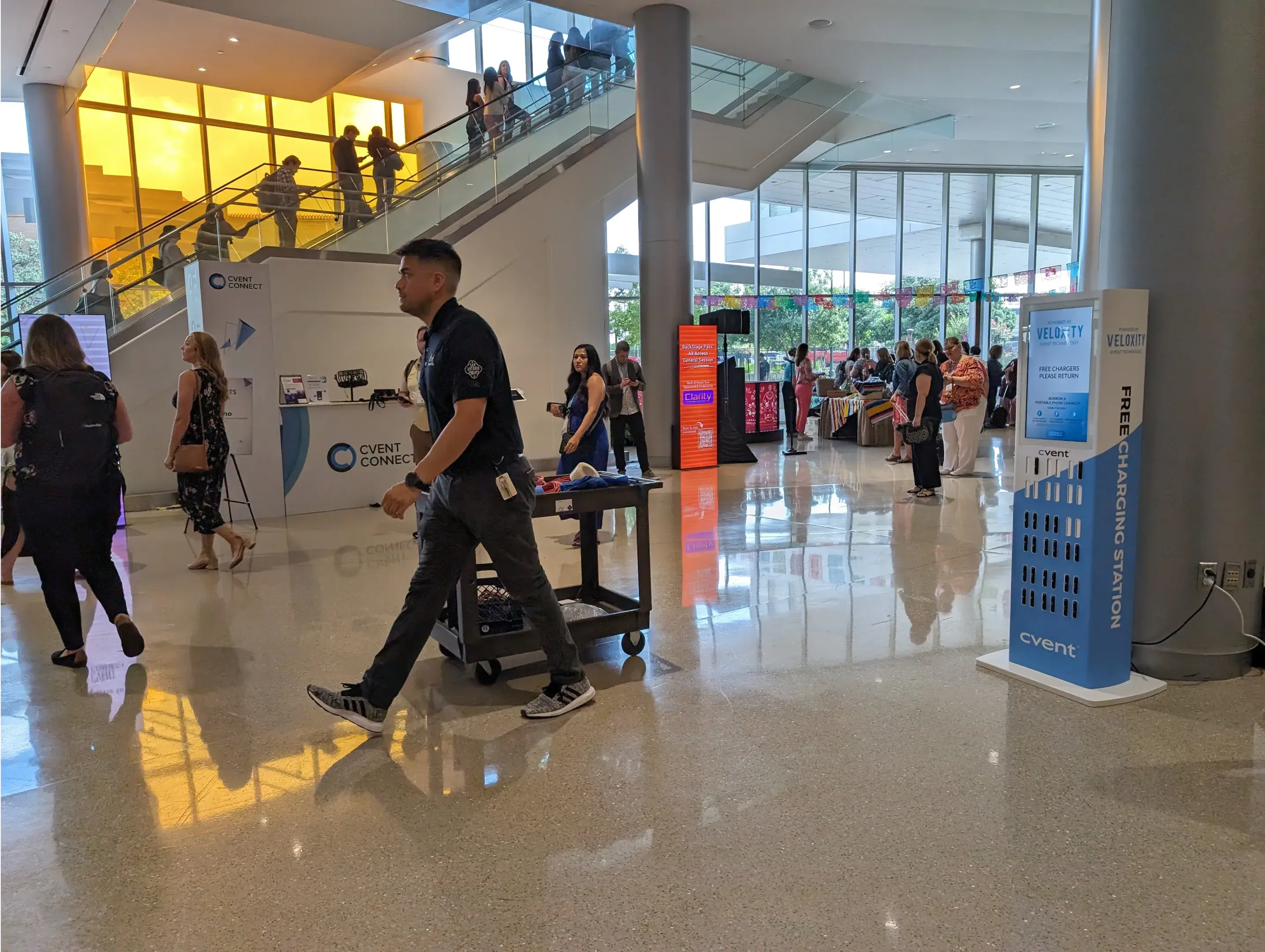 Veloxity Portable Phone Charging Stations at Cvent Connect