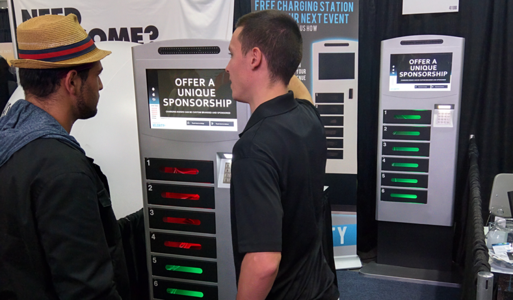 Veloxity Phone Charging Kiosks at BizBash Live