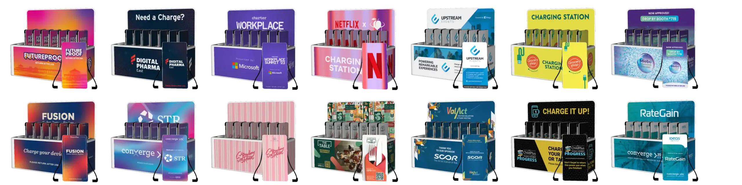 Custom Branded Tabletop Portable Chargers for Events