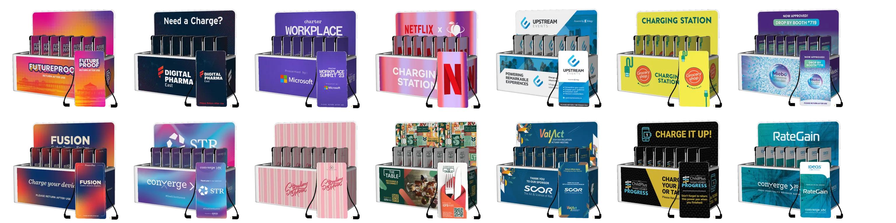 Custom Branded Tabletop Portable Chargers for Events